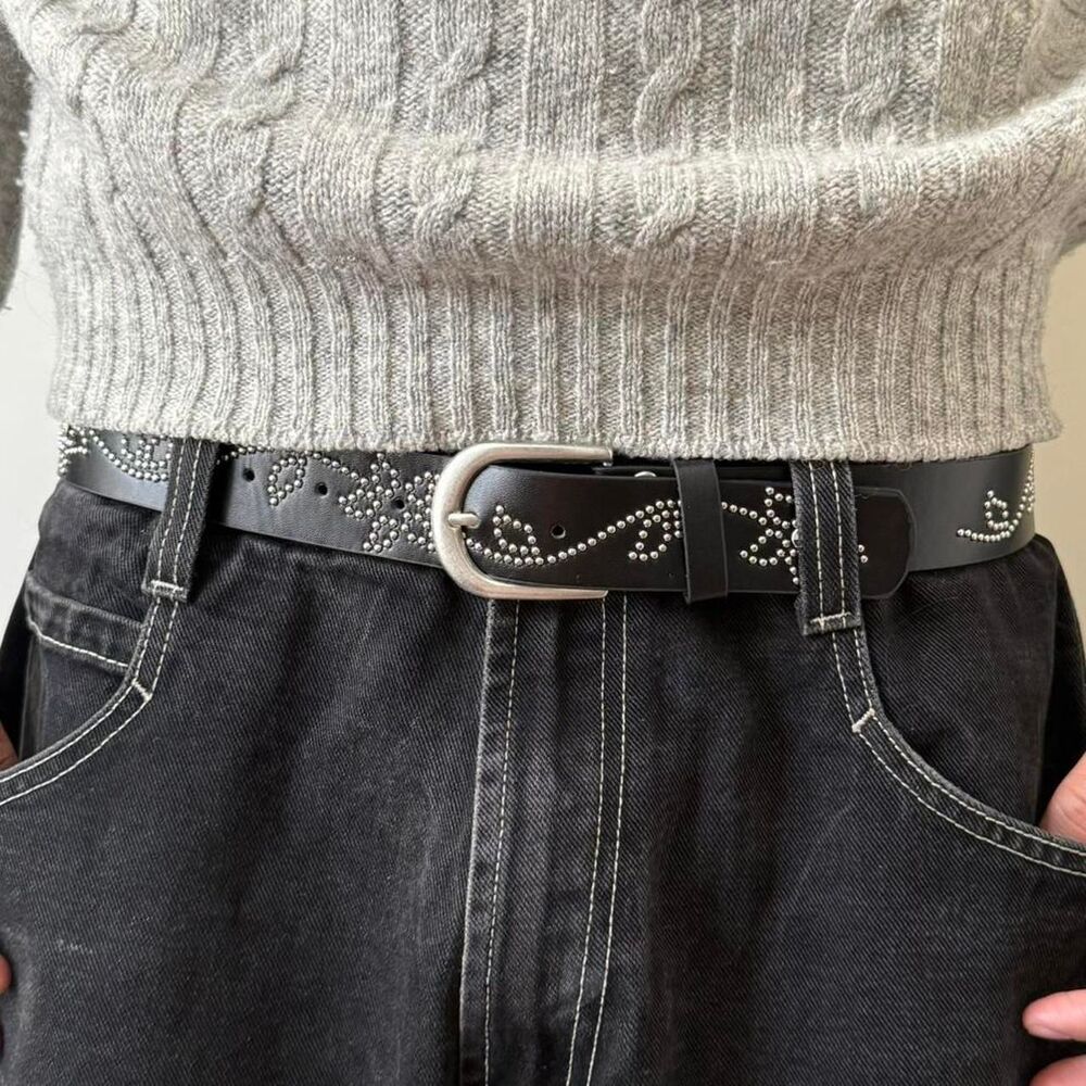 Unbranded Men's Grey and Black Belt